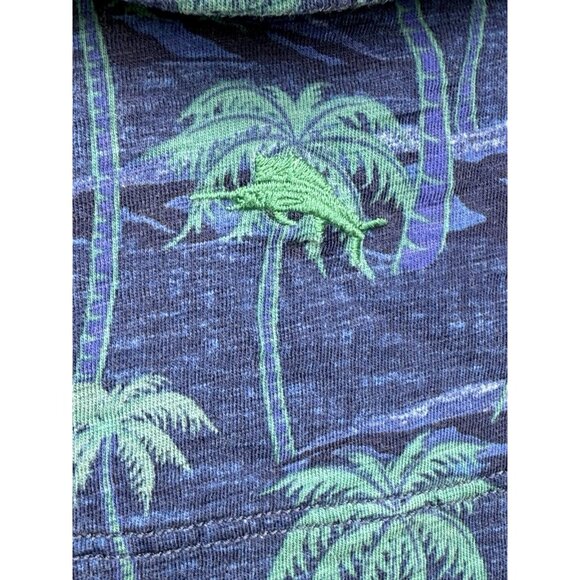 Tommy Bahama‎ Men's Large Blue Palm Tree Polo Shirt Short Sleeve Tropical - Picture 8 of 8